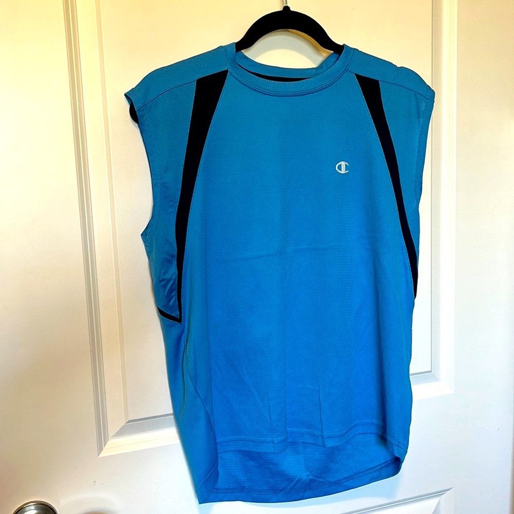 Champion: Mens L, Light Blue Dri Fit workout Tank